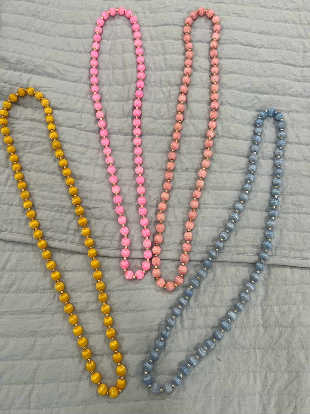 Vintage Satin Beaded Necklaces